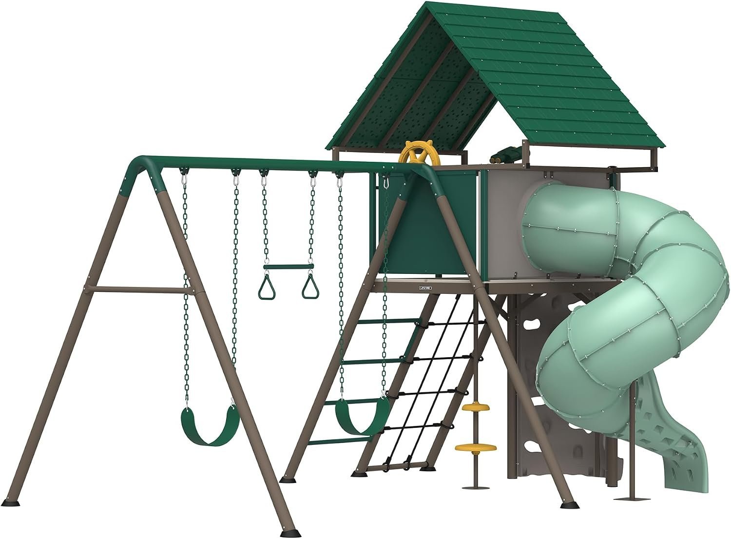 Lifetime Big Stuff Tube Slide Swing Set Playset