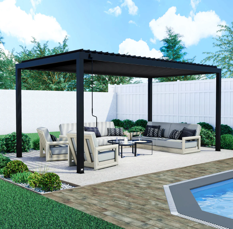 Sarasota Galvanized Steel Louvered Pergola