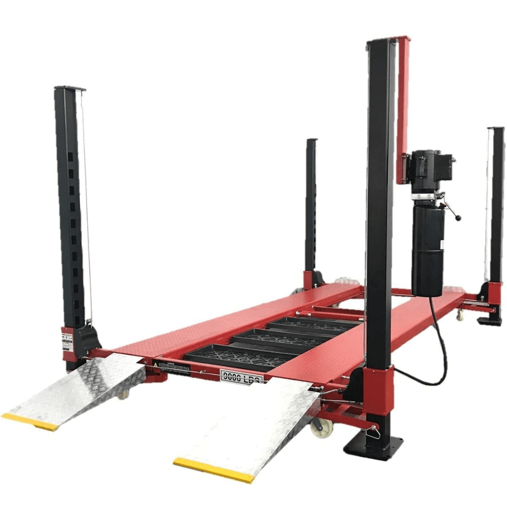 NOS9000XLT – Extra Long & Extra Tall 9,000 lbs Capacity Portable Four Post Storage Car Lift – 110V