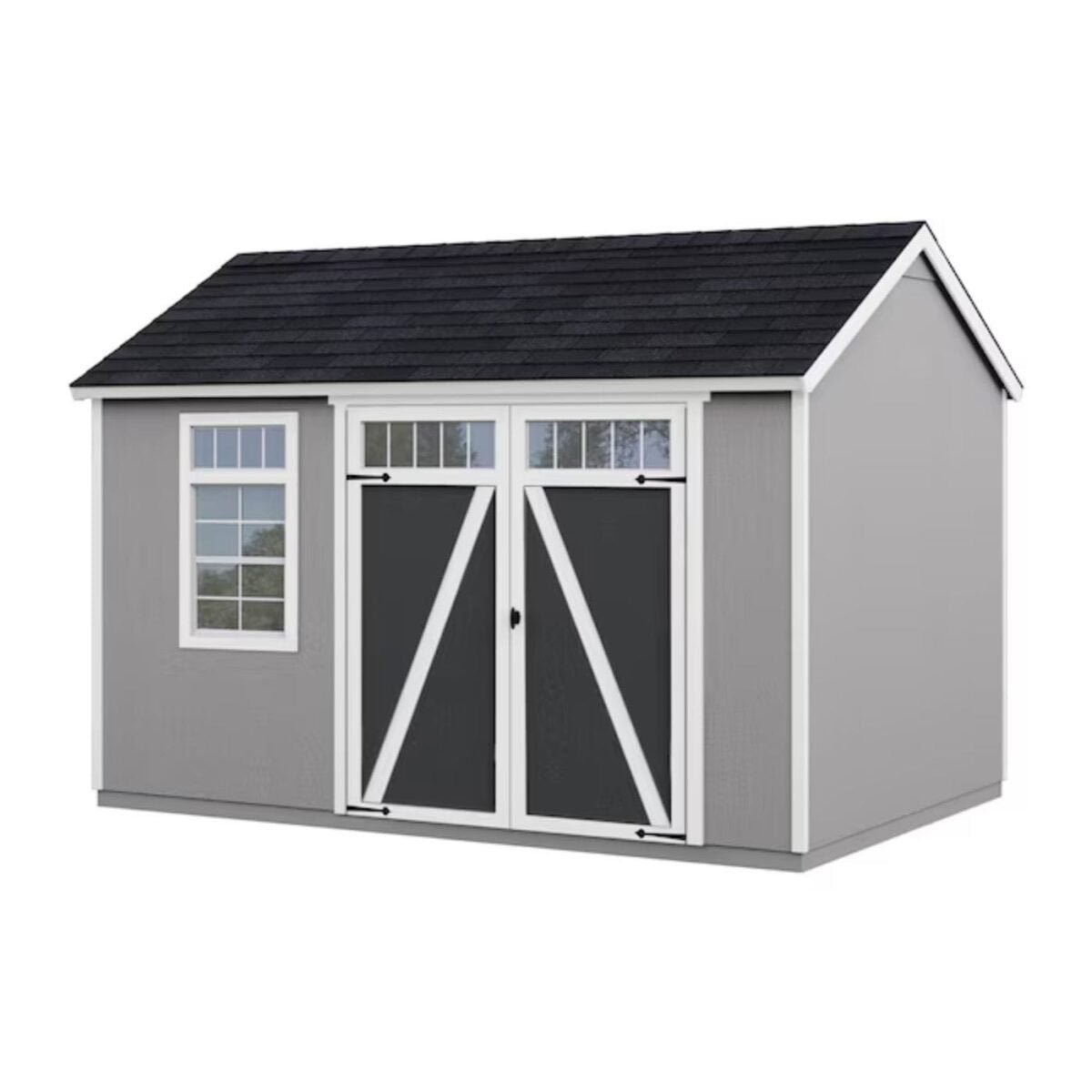 Coronado 12-ft x 8-ft Gable Style Wood Outdoor Storage Shed with Windows and Doors