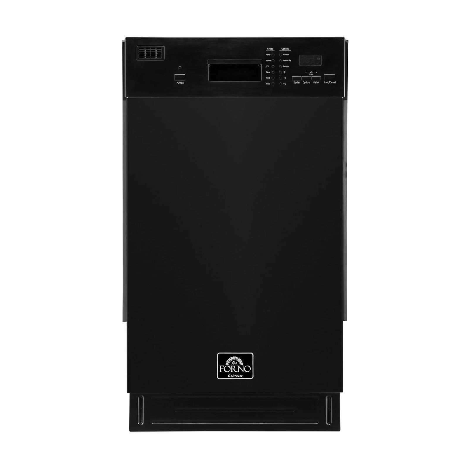 FORNO Espresso Polo 18″ Built-in Dishwasher in Black, FDWBI8041-18BLK